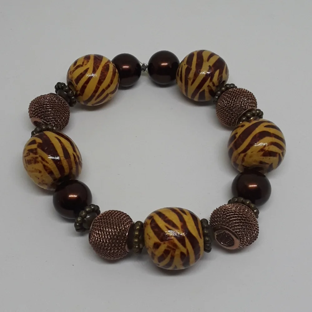 Handmade Animal Print Stretch bracelet